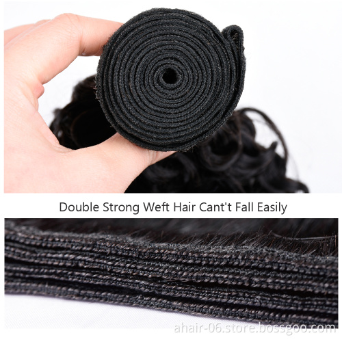 Wholesale good quality virgin hair loose wave brazilian human hair weave bundles with lace frontals